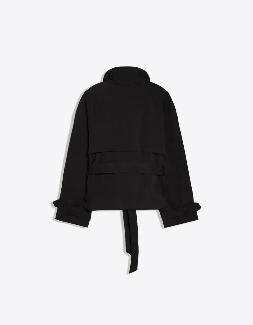Funnel Neck Trench Jacket