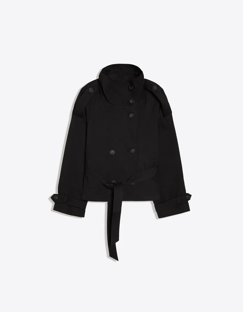 Funnel Neck Trench Jacket